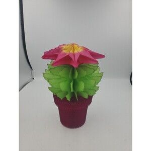 VTG 40's-50's Made in Denmark Honeycomb Paper "Flower Pot" Centerpiece Christmas